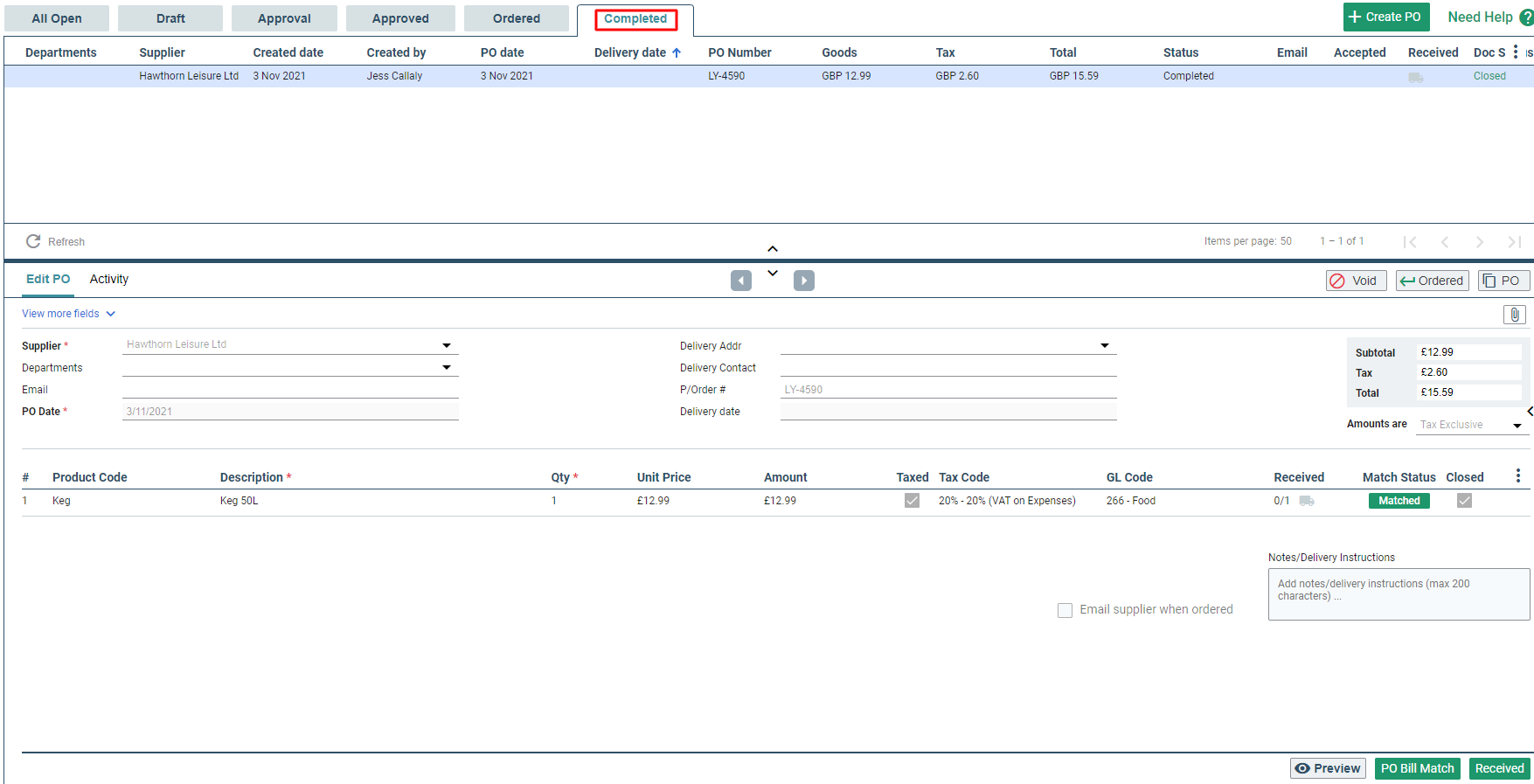 Purchase Order